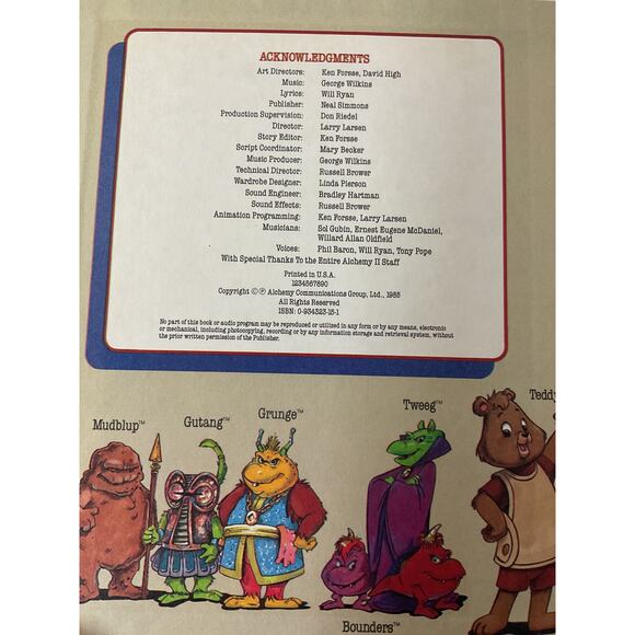 Vintage 1985 TEDDY RUXPIN Double Grubby Hardback Book Worlds Of Wonder - Picture 3 of 7